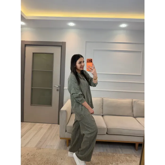 Tensel Sıra Taşlı İkili Takım