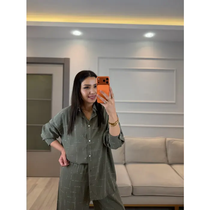 Tensel Sıra Taşlı İkili Takım