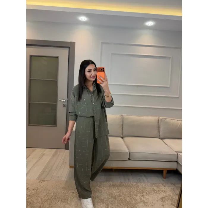 Tensel Sıra Taşlı İkili Takım