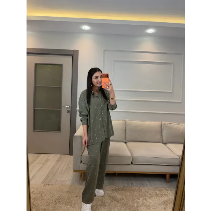 Tensel Sıra Taşlı İkili Takım