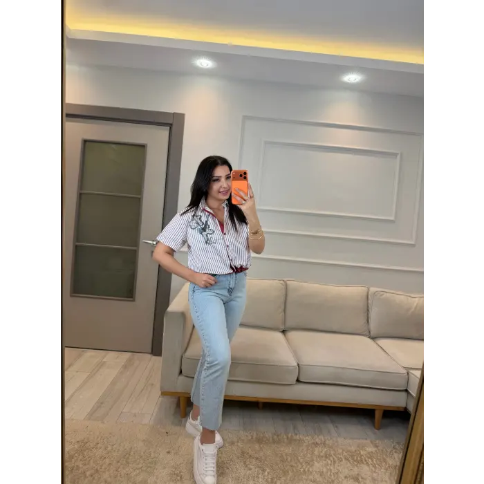 İpkyl Çizgili Paraşüt Detaylı Gömlek