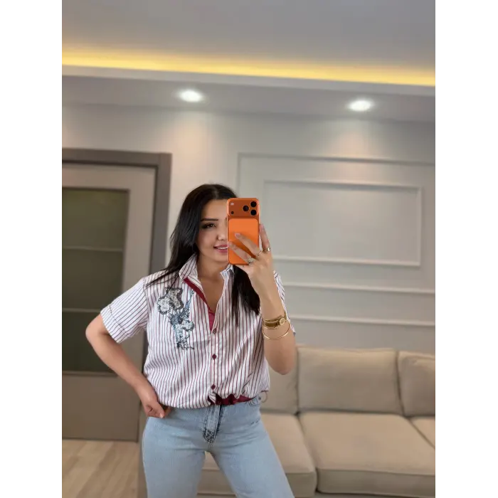 İpkyl Çizgili Paraşüt Detaylı Gömlek