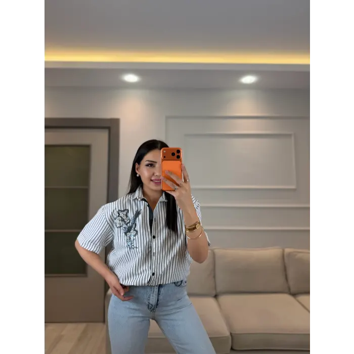 İpkyl Çizgili Paraşüt Detaylı Gömlek