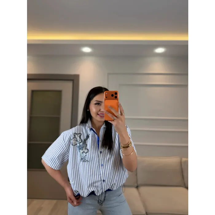 İpkyl Çizgili Paraşüt Detaylı Gömlek