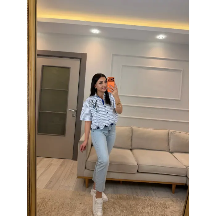 İpkyl Çizgili Paraşüt Detaylı Gömlek