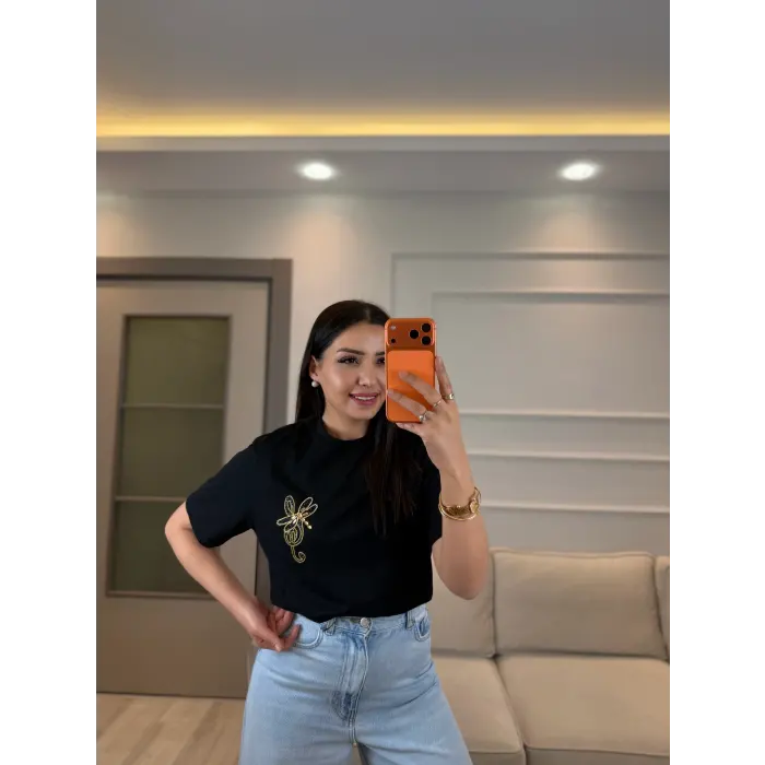 Orj Zra Taş Detaylı T-Shirt