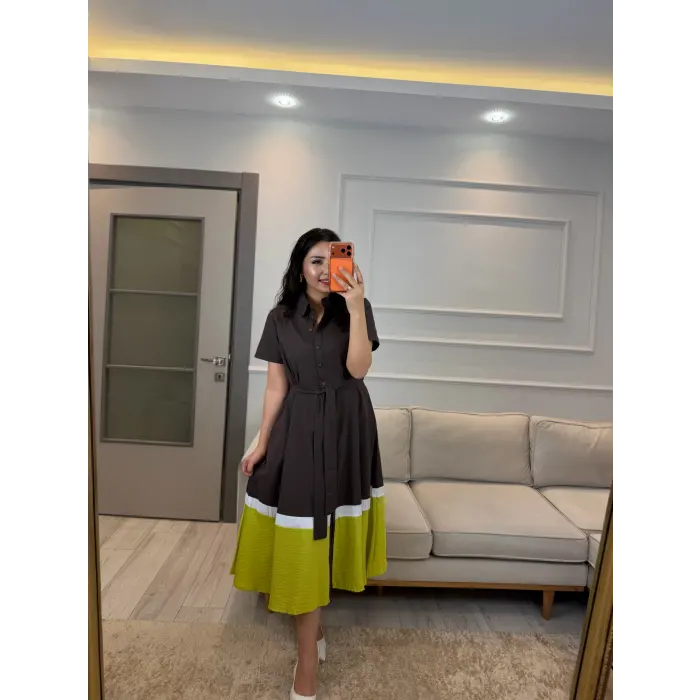 Tasarım Bloklu Elbise