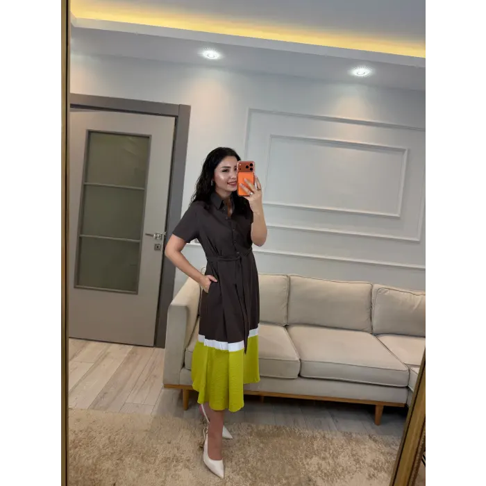 Tasarım Bloklu Elbise