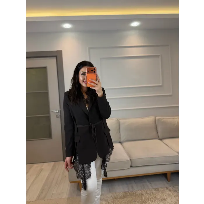 Mrka Muadil Dantel Detaylı Blazer Ceket