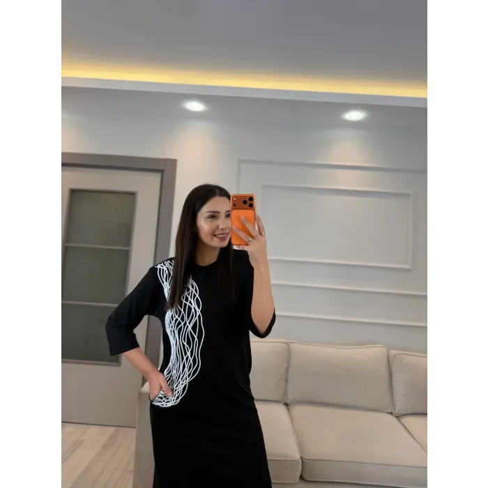 Tasarım Modal İşleme Detaylı Elbise