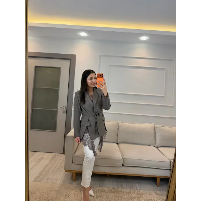 Mrka Muadil Dantel Detaylı Blazer Ceket