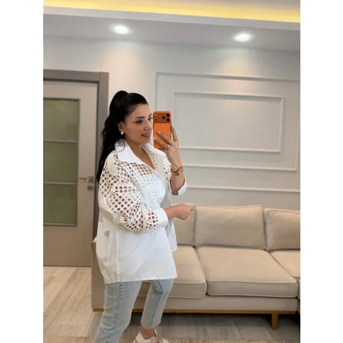 Tasarım Fileli Gömlek