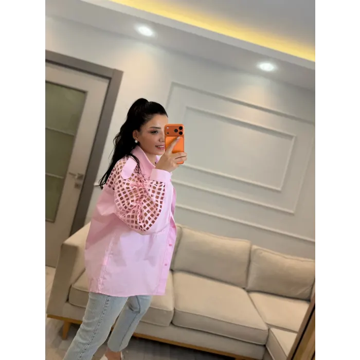 Tasarım Fileli Gömlek