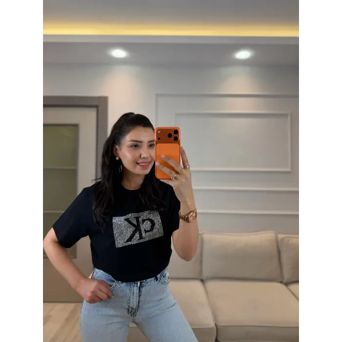 Ck Kare Taş T-Shirt