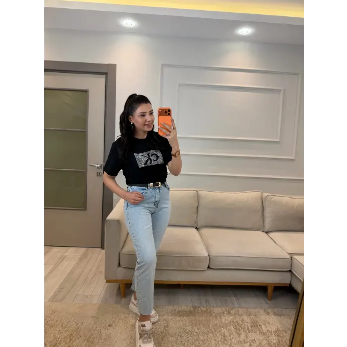 Ck Kare Taş T-Shirt