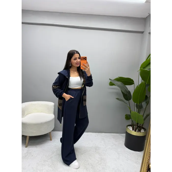 Tasarım Modal Kapüşonlu İkili Takım