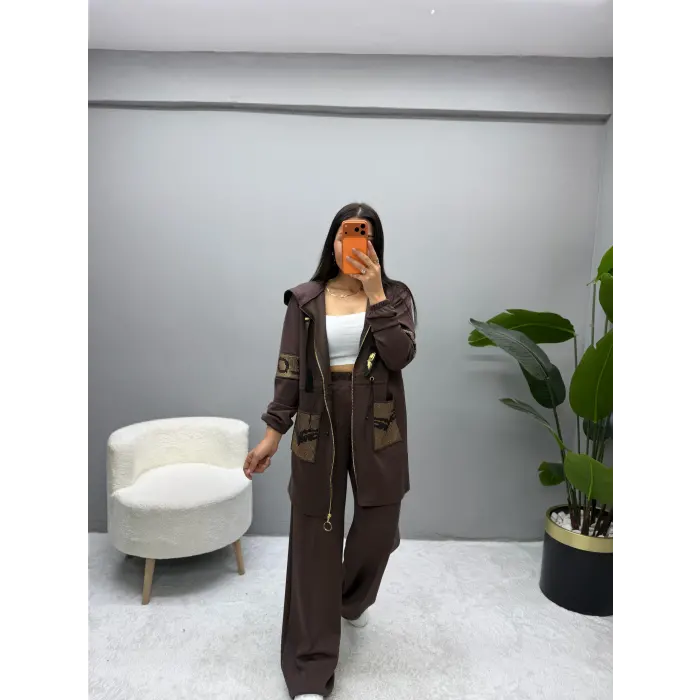 Tasarım Modal Kapüşonlu İkili Takım