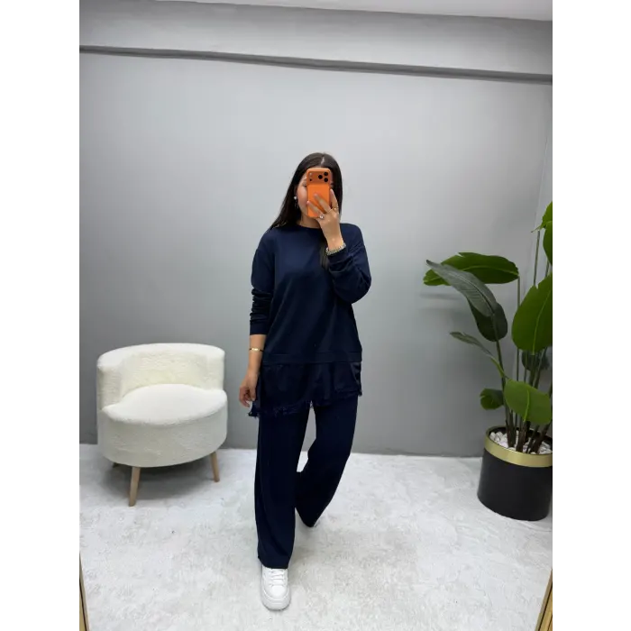 Saten Dantel Detaylı Modal Takım