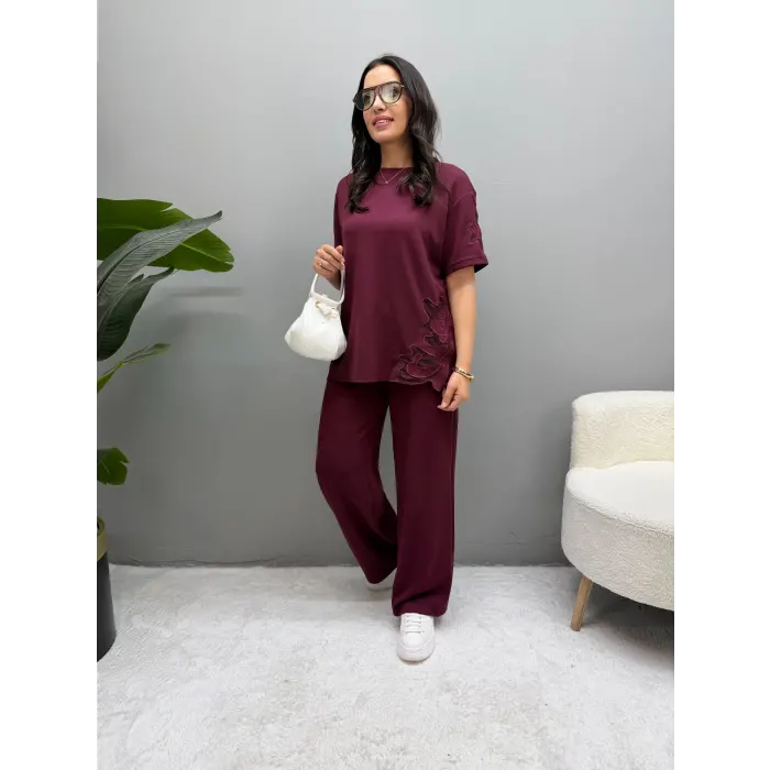 Yanı Nakışlı Modal Takım