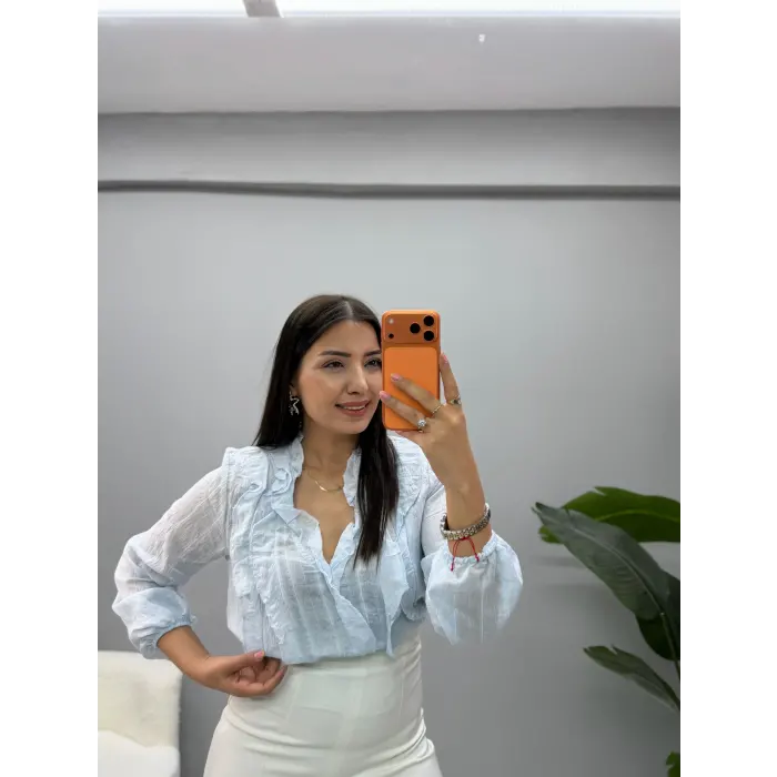 Premium Fırfırlı Tensel Bluz
