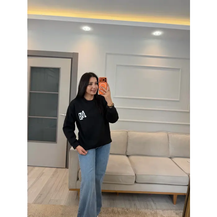 AB Nakışlı Üç İplik Sweatshirt