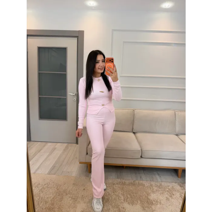 Aksesuar Detaylı Ottoman Kumaş Takım