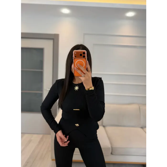 Aksesuar Detaylı Ottoman Kumaş Takım