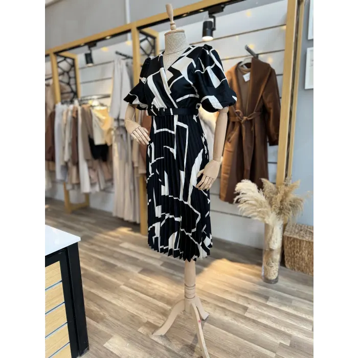 Albaw Saten Piliseli Elbise