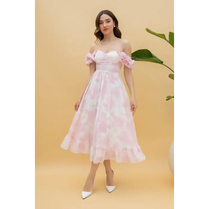 Armina Premium Alt Fırfırlı Elbise