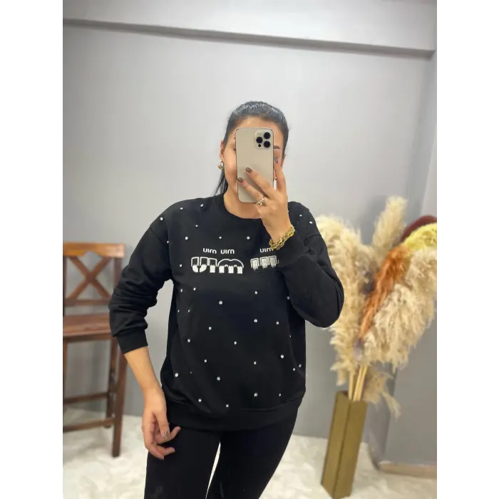 Asher Miu Miu Nakış Taşlı Sweatshirt