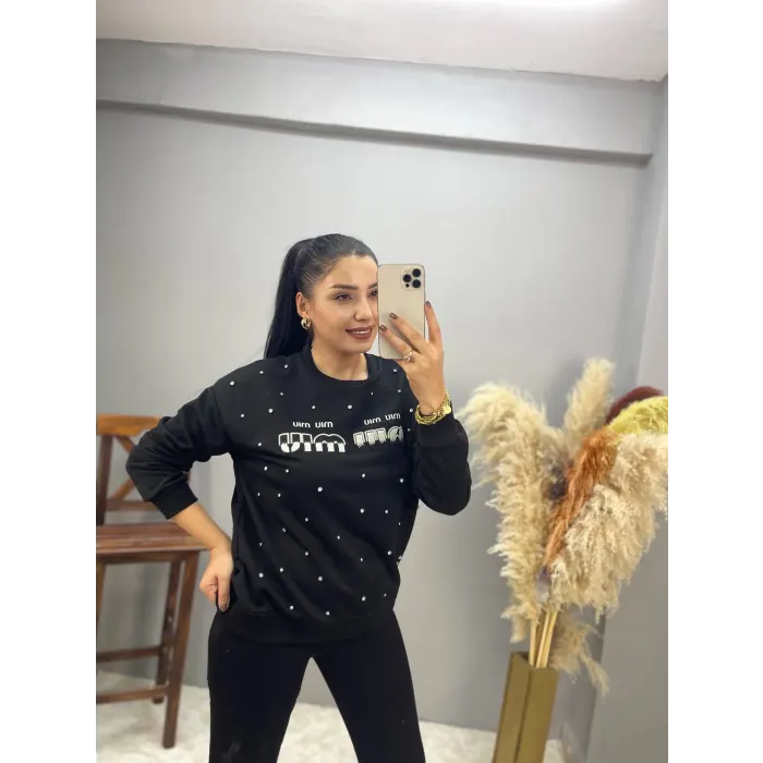 Asher Miu Miu Nakış Taşlı Sweatshirt