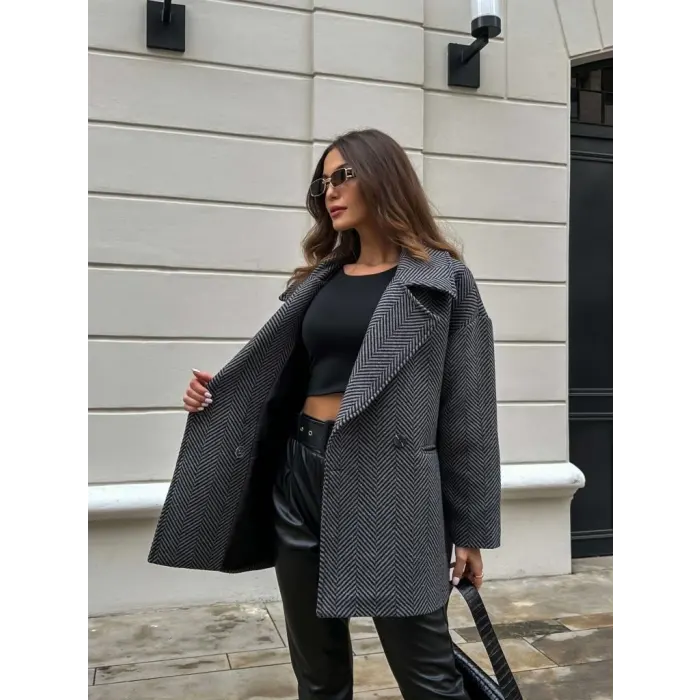 Assoc Balık Sırtı Kısa Kaban