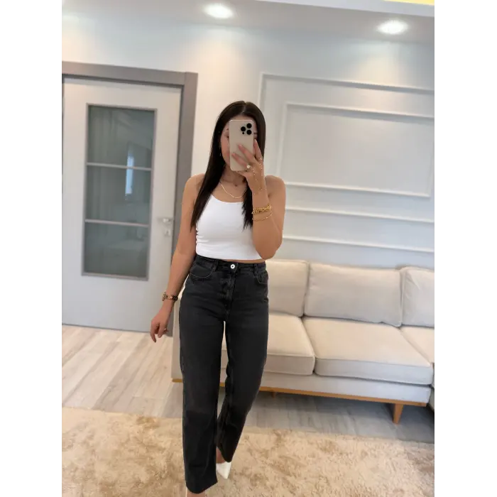 Astana Yüksek Bel Mom Jean Pantolon