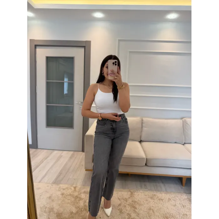 Astana Yüksek Bel Mom Jean Pantolon