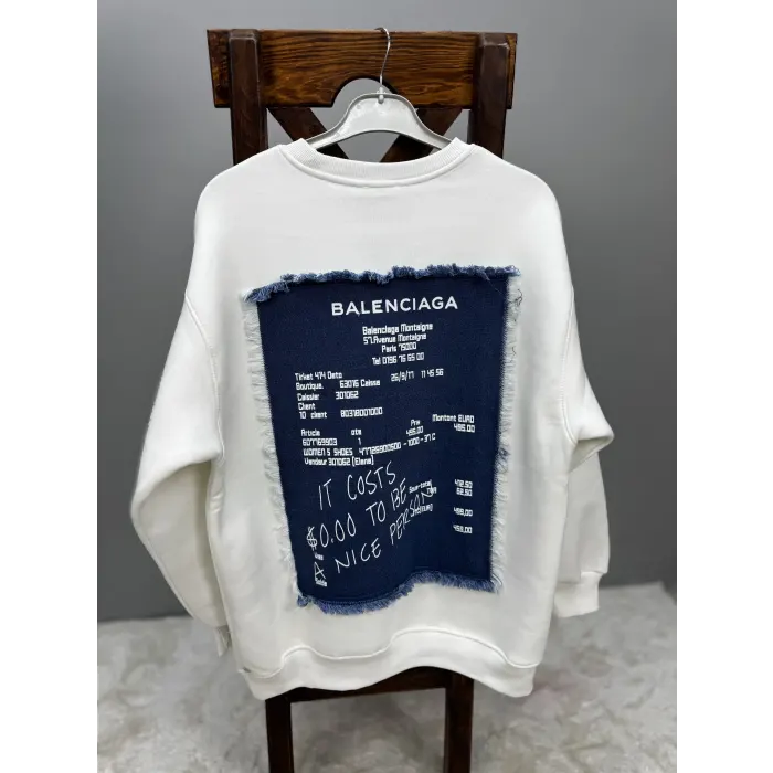 Balenciaga Denim Detaylı Sweatshirt