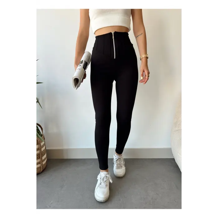 Barloz Fermuarlı Korseli Çelik Tayt