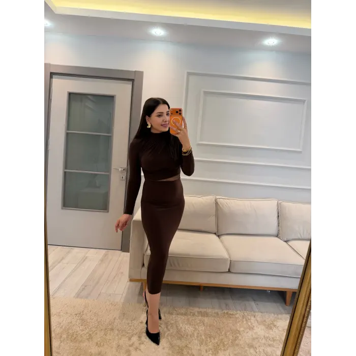 Bel Omuz Pile Beli Tül Detay Elbise