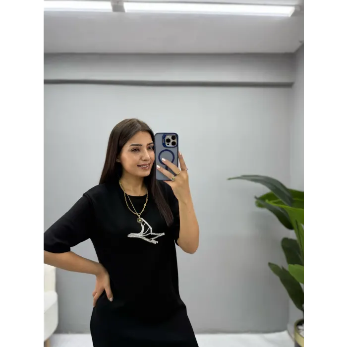 Bymen Taş Detaylı Elbise