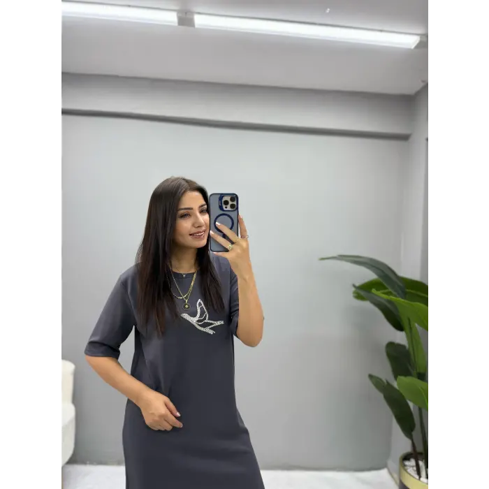 Bymen Taş Detaylı Elbise