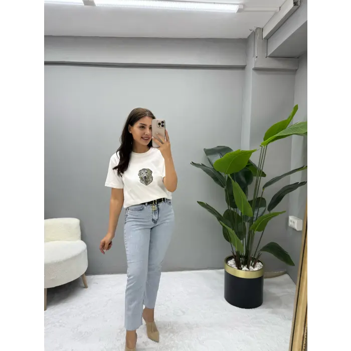 Bymen Taşlı Köpek T-Shirt