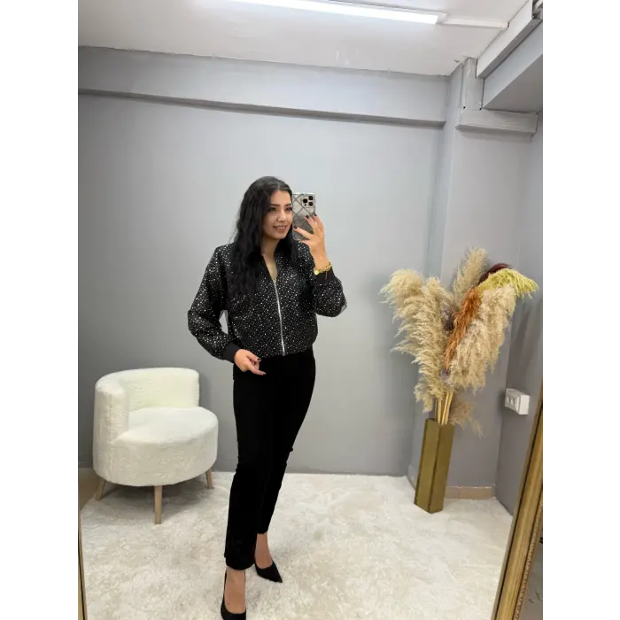 Calist Puantiyeli Bomber Ceket