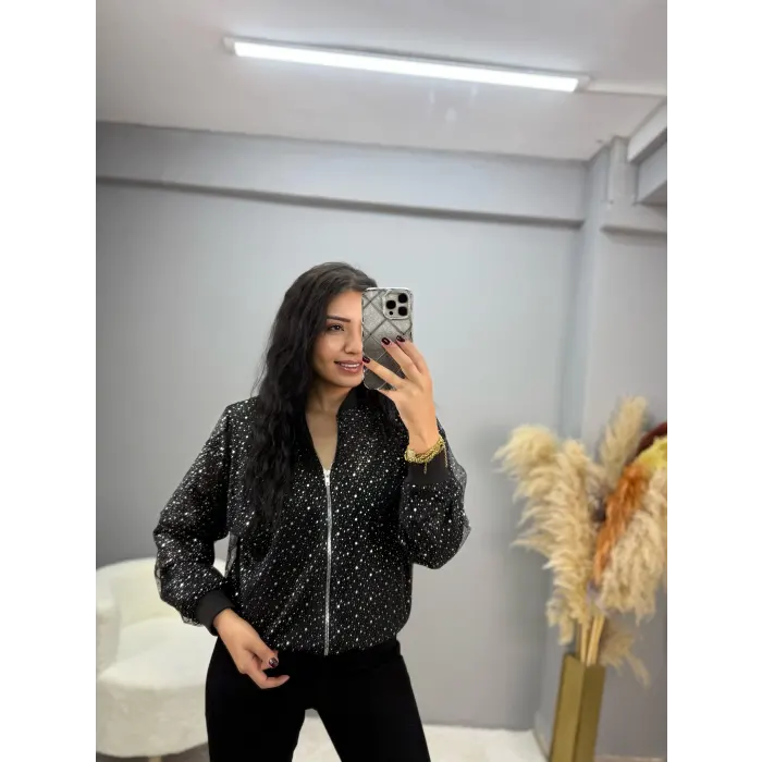 Calist Puantiyeli Bomber Ceket