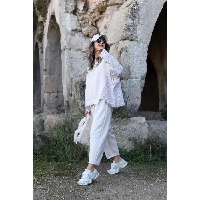 Calluna Oysho Modal Gömlek Garnili Takım