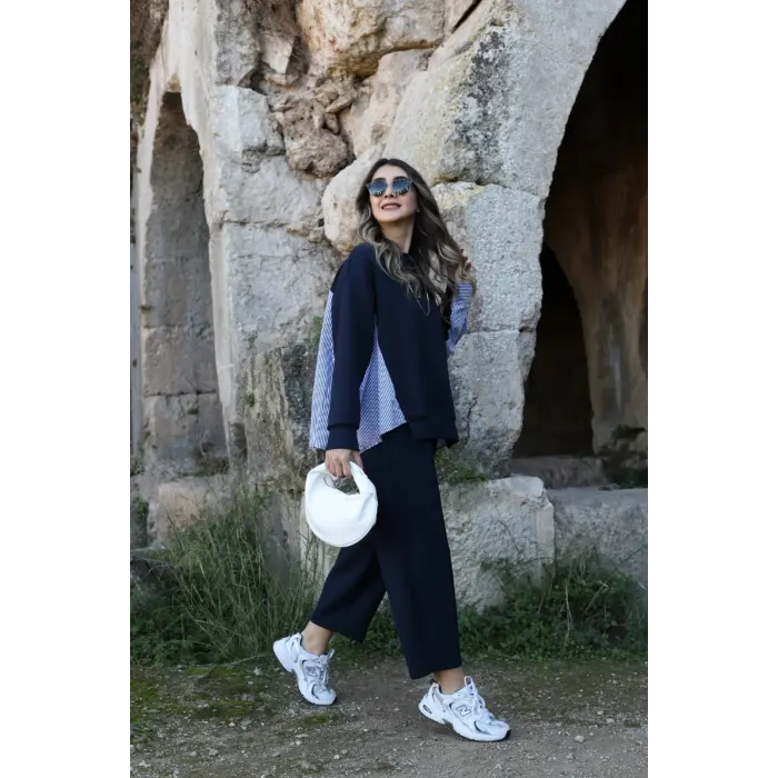 Calluna Oysho Modal Gömlek Garnili Takım