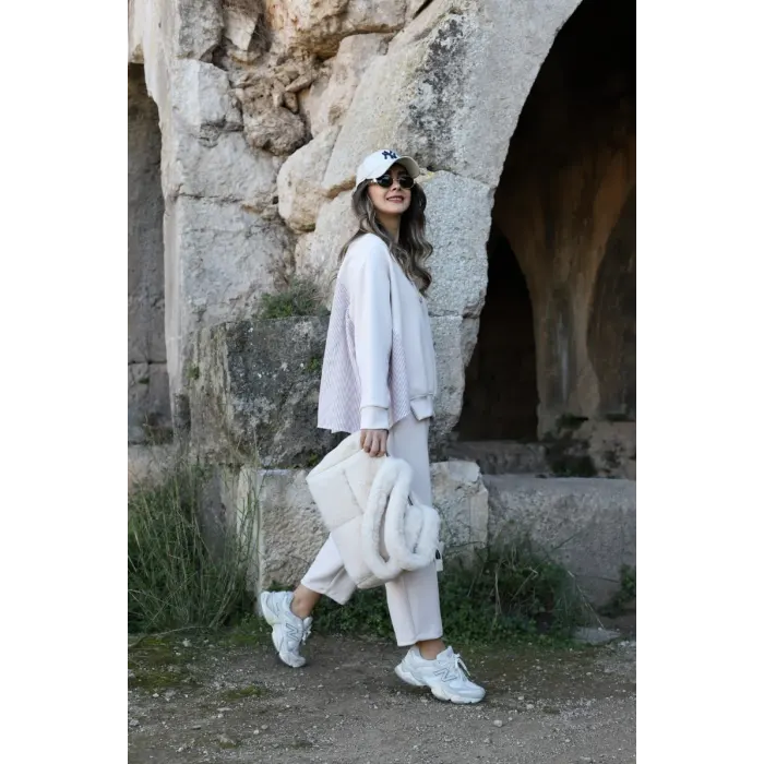 Calluna Oysho Modal Gömlek Garnili Takım