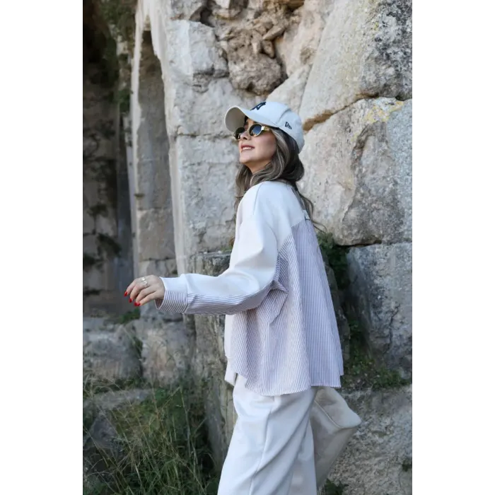 Calluna Oysho Modal Gömlek Garnili Takım