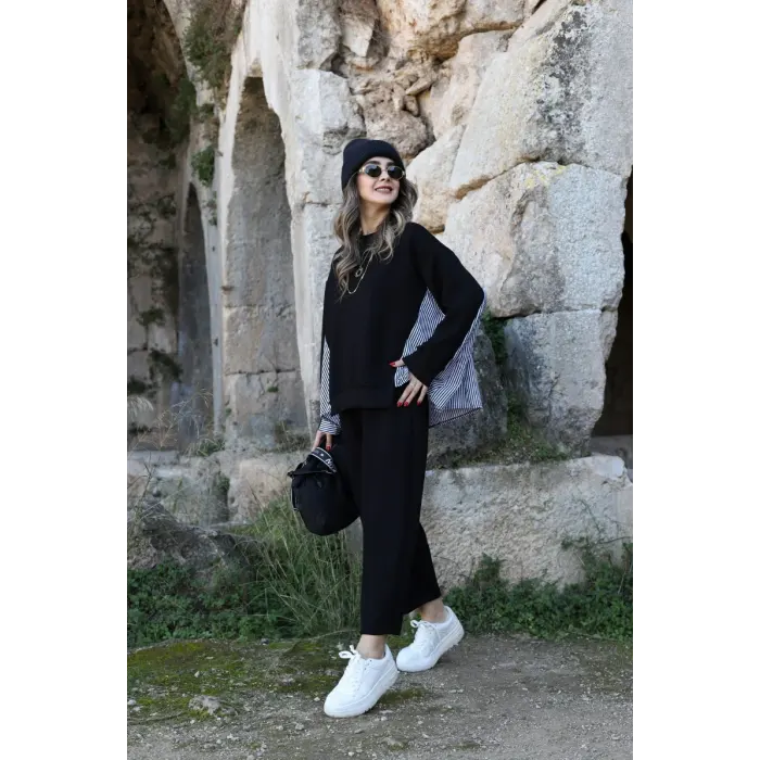 Calluna Oysho Modal Gömlek Garnili Takım