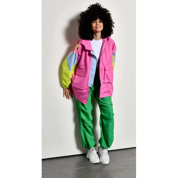 Cardinal Arka Baskılı Renkli Yağmurluk