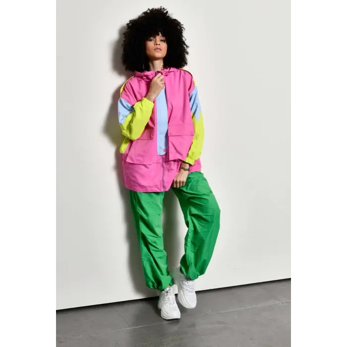 Cardinal Arka Baskılı Renkli Yağmurluk