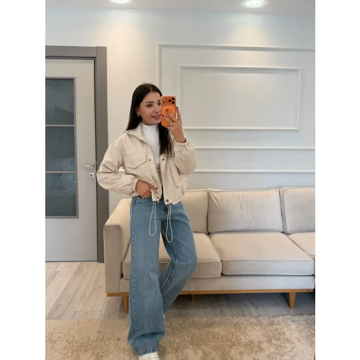 Çift Cep Kısa Ceket